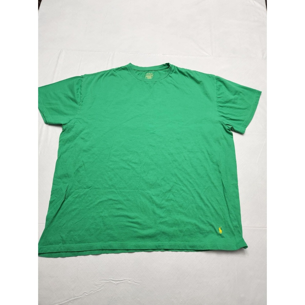 Polo Ralph Lauren Shirt Mens 2XL Green Classic Cotton Pony Logo Tee Crewneck